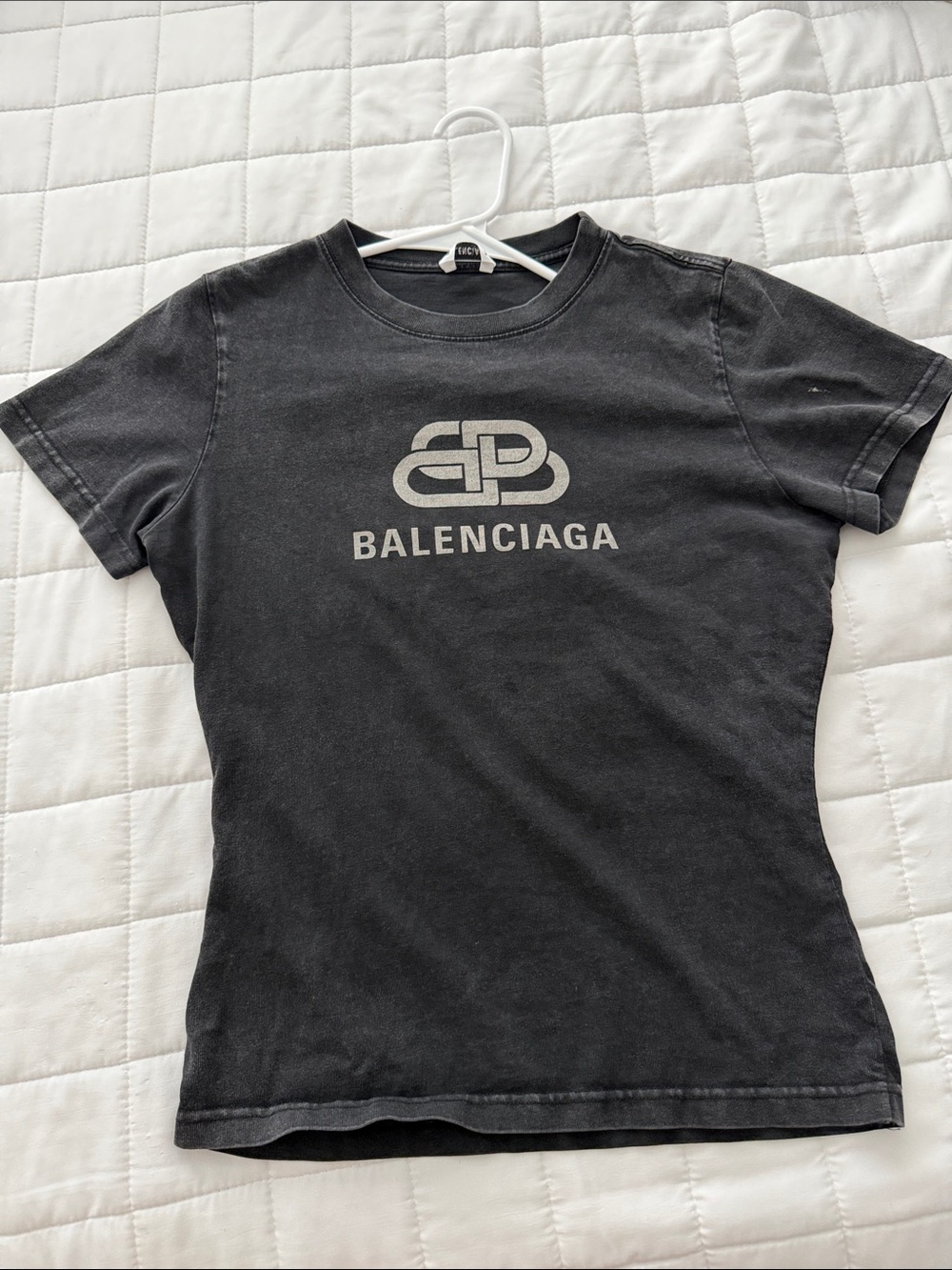 Balenciaga Black Crewneck Logo Tee